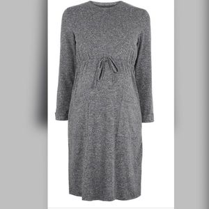 TOPSHOP Maternity Drawstring Waist LS Dress